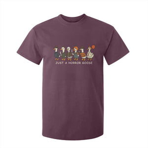 Halloween Funny Goose Costume T Shirt For Kid Funny Spooky Season Horror Movie TS10 Maroon Print Your Wear