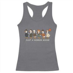 Halloween Funny Goose Costume Racerback Tank Top Funny Spooky Season Horror Movie TS10 Charcoal Print Your Wear