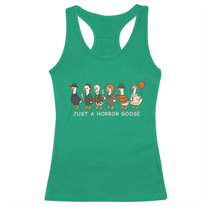 Halloween Funny Goose Costume Racerback Tank Top Funny Spooky Season Horror Movie TS10 Irish Green Print Your Wear