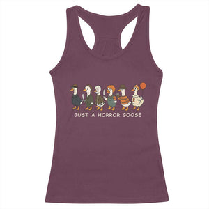 Halloween Funny Goose Costume Racerback Tank Top Funny Spooky Season Horror Movie TS10 Maroon Print Your Wear