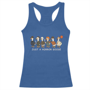 Halloween Funny Goose Costume Racerback Tank Top Funny Spooky Season Horror Movie TS10 Royal Blue Print Your Wear