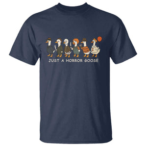 Halloween Funny Goose Costume T Shirt Funny Spooky Season Horror Movie TS10 Navy Print Your Wear