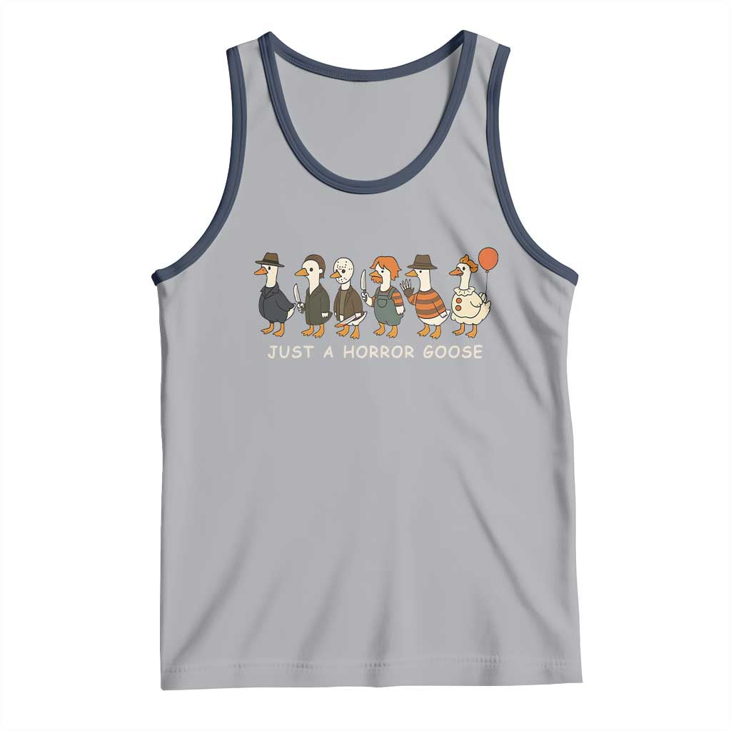 Halloween Funny Goose Costume Tank Top Funny Spooky Season Horror Movie TS10 Athletic Heather Navy Print Your Wear