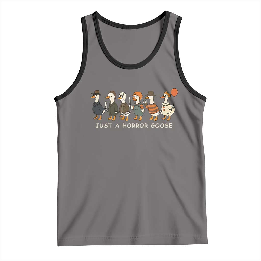 Halloween Funny Goose Costume Tank Top Funny Spooky Season Horror Movie TS10 Deep Heather Black Print Your Wear