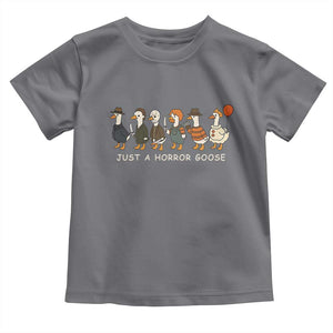 Halloween Funny Goose Costume Toddler T Shirt Funny Spooky Season Horror Movie TS10 Charcoal Print Your Wear