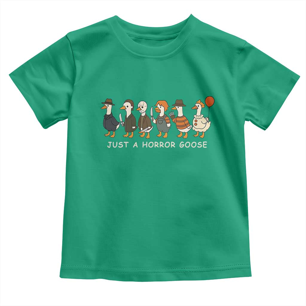 Halloween Funny Goose Costume Toddler T Shirt Funny Spooky Season Horror Movie TS10 Irish Green Print Your Wear