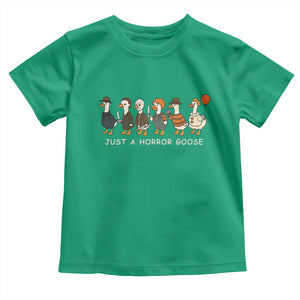 Halloween Funny Goose Costume Toddler T Shirt Funny Spooky Season Horror Movie TS10 Irish Green Print Your Wear