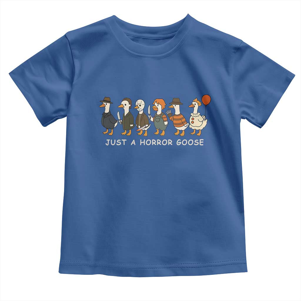 Halloween Funny Goose Costume Toddler T Shirt Funny Spooky Season Horror Movie TS10 Royal Blue Print Your Wear