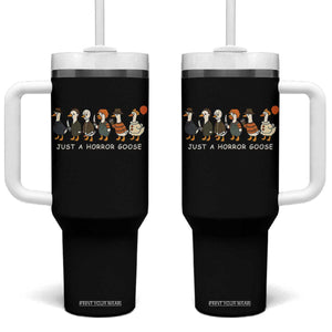 Halloween Funny Goose Costume Tumbler With Handle Funny Spooky Season Horror Movie TS10 One Size: 40 oz Black Print Your Wear