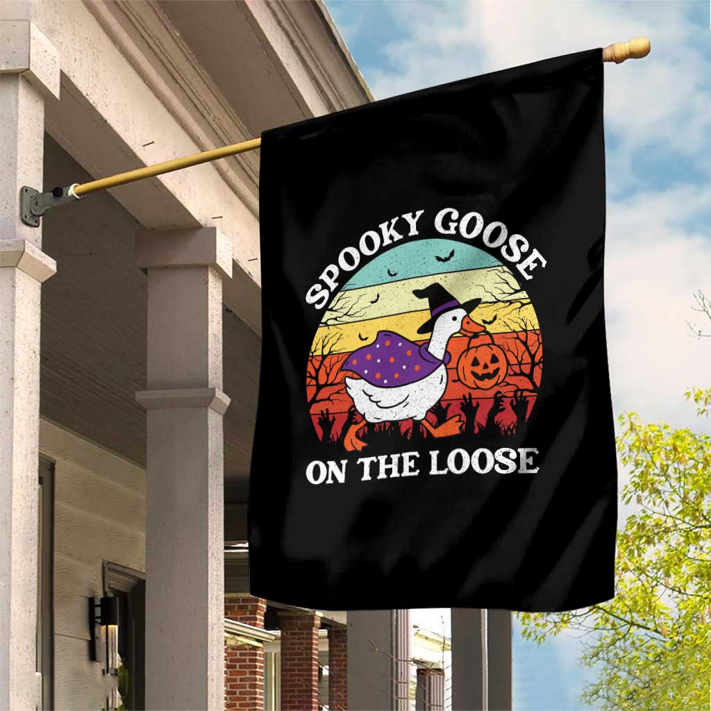 Witchy Silly Goose Garden Flag Retro Girly Halloween Spooky Goose Lover TS10 Print Your Wear