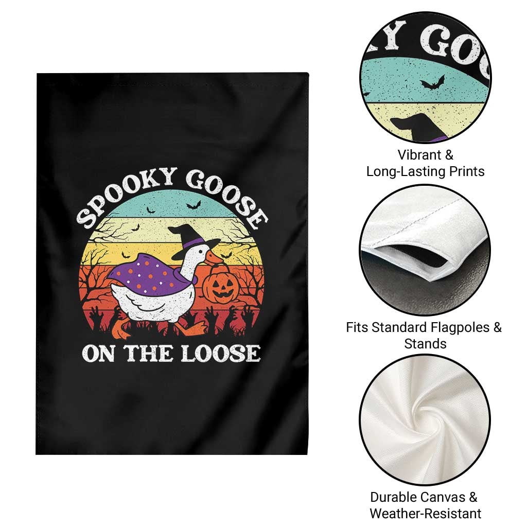 Witchy Silly Goose Garden Flag Retro Girly Halloween Spooky Goose Lover TS10 Print Your Wear