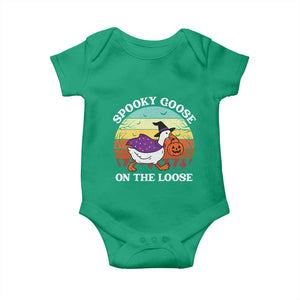 Witchy Silly Goose Baby Onesie Retro Girly Halloween Spooky Goose Lover TS10 Irish Green Print Your Wear