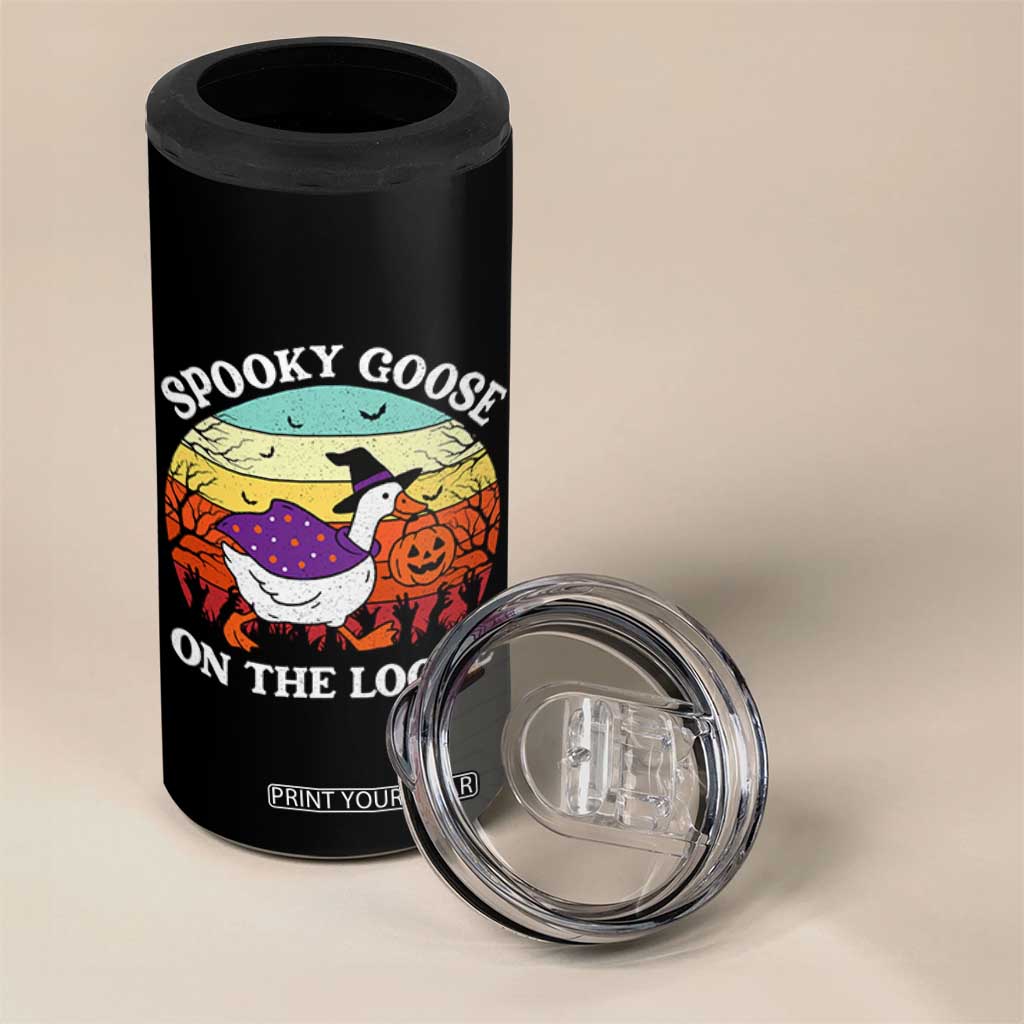 Witchy Silly Goose 4 in 1 Can Cooler Tumbler Retro Girly Halloween Spooky Goose Lover TS10 Print Your Wear