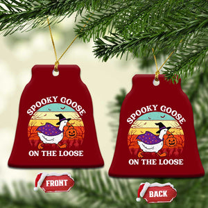 Witchy Silly Goose Ceramic Ornament Retro Girly Halloween Spooky Goose Lover TS10 Print Your Wear