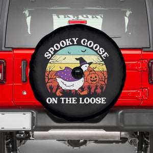 Witchy Silly Goose Spare Tire Cover Retro Girly Halloween Spooky Goose Lover TS10 Black Print Your Wear