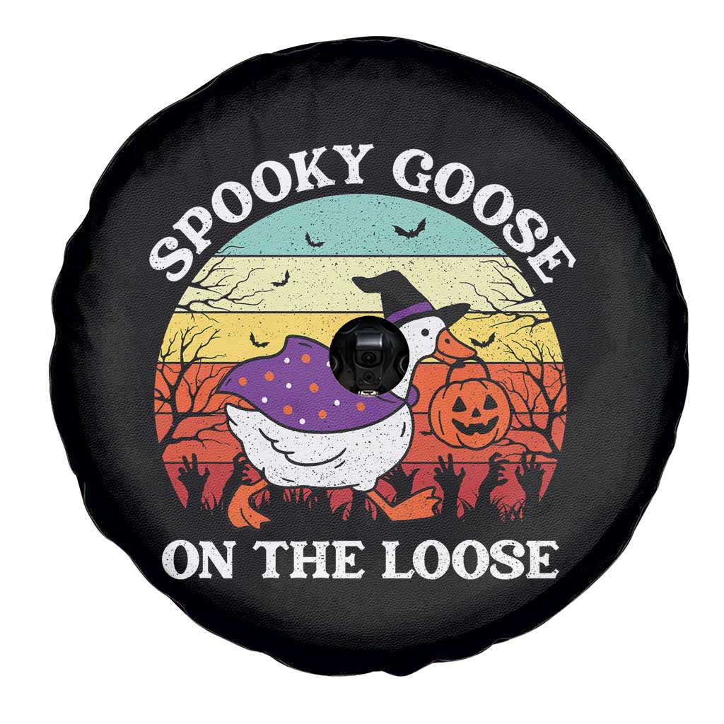 Witchy Silly Goose Spare Tire Cover Retro Girly Halloween Spooky Goose Lover TS10 Print Your Wear