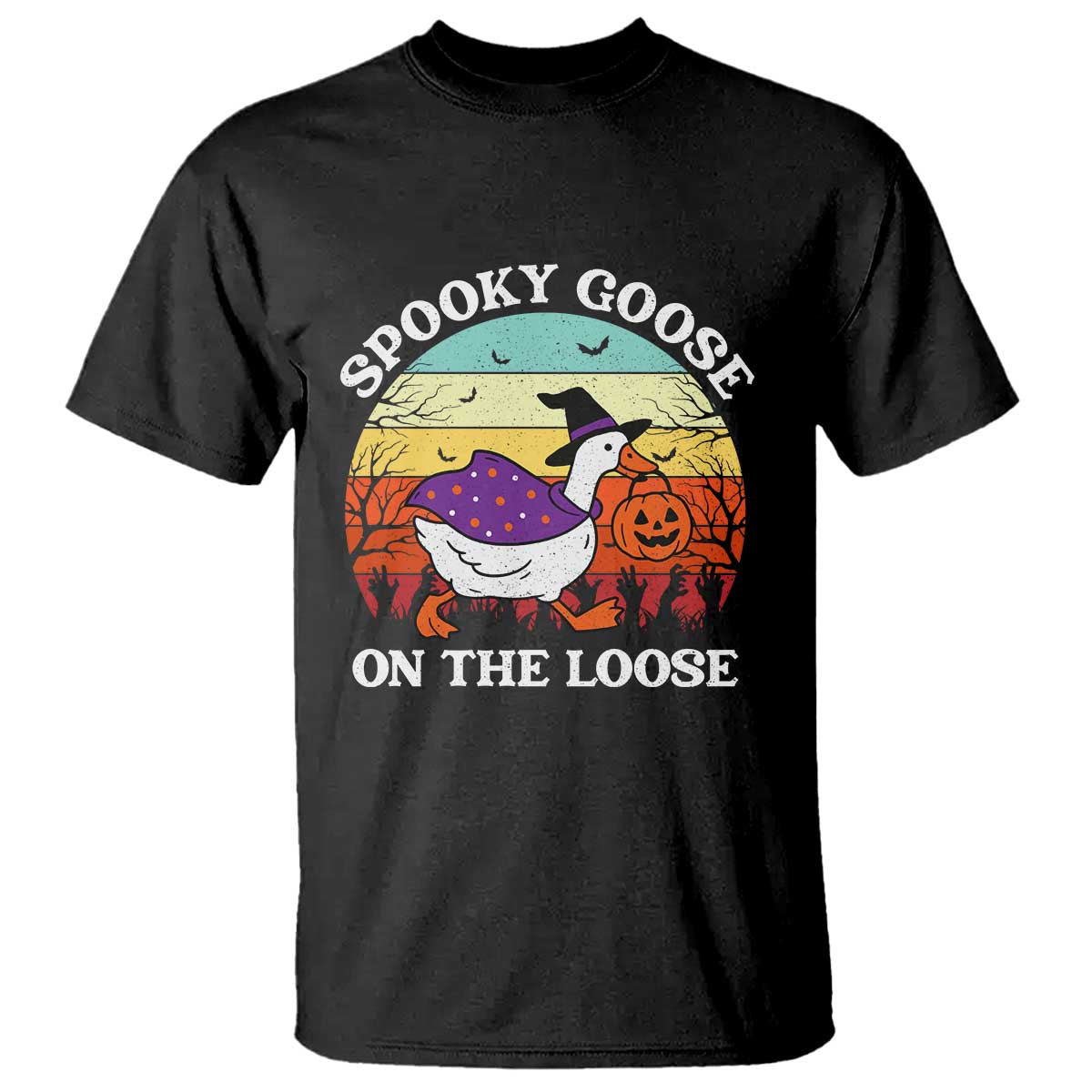 Witchy Silly Goose T Shirt Retro Girly Halloween Spooky Goose Lover TS10 Black Print Your Wear
