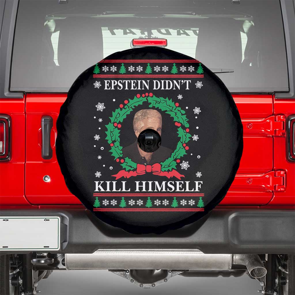 Funny Ugly Christmas Spare Tire Cover Epstein Didnt Kill Himself TS10 Black Print Your Wear