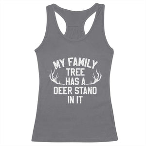 Hunting Racerback Tank Top My Family Tree Has A Deer Stand In It TS10 Charcoal Print Your Wear