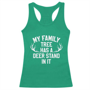 Hunting Racerback Tank Top My Family Tree Has A Deer Stand In It TS10 Irish Green Print Your Wear