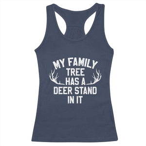 Hunting Racerback Tank Top My Family Tree Has A Deer Stand In It TS10 Navy Print Your Wear