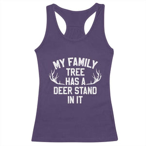 Hunting Racerback Tank Top My Family Tree Has A Deer Stand In It TS10 Purple Print Your Wear