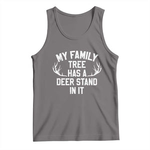 Hunting Tank Top My Family Tree Has A Deer Stand In It TS10 Deep Heather Print Your Wear