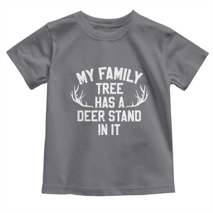 Hunting Toddler T Shirt My Family Tree Has A Deer Stand In It TS10 Charcoal Print Your Wear