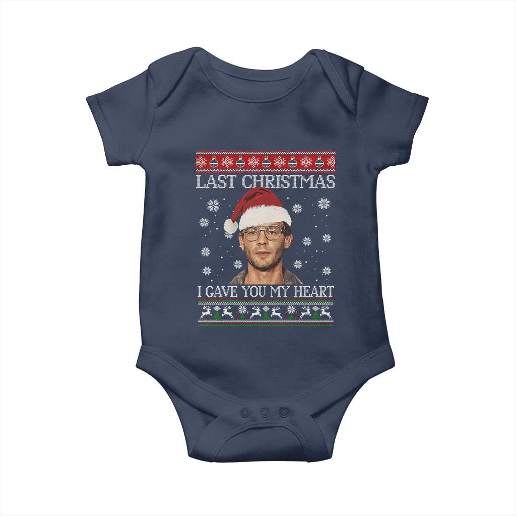 Christmas Jeffrey Dahmer Baby Onesie True Crime I Gave You My Heart Christmas TS10 Navy Print Your Wear