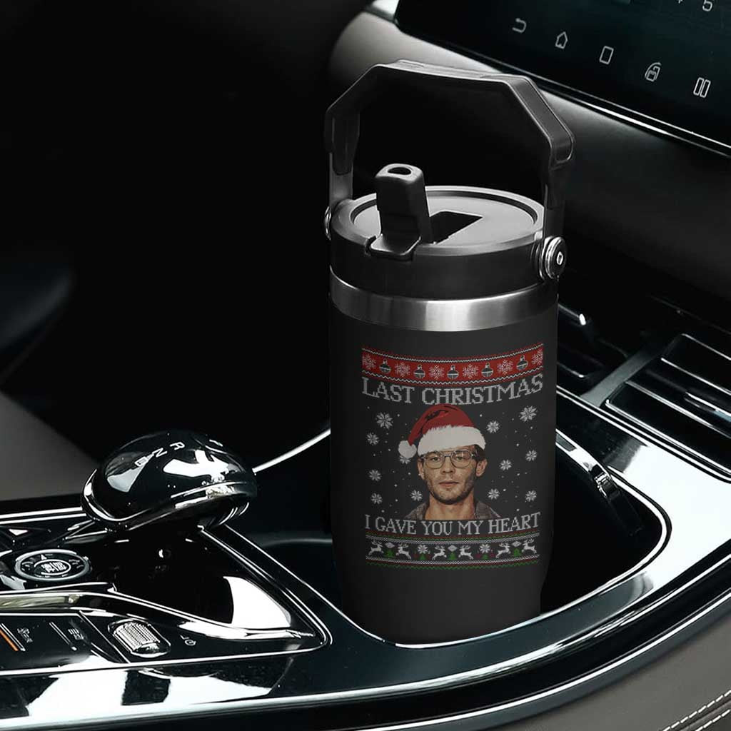Christmas Jeffrey Dahmer Flip Straw Tumbler True Crime I Gave You My Heart Christmas TS10 Print Your Wear