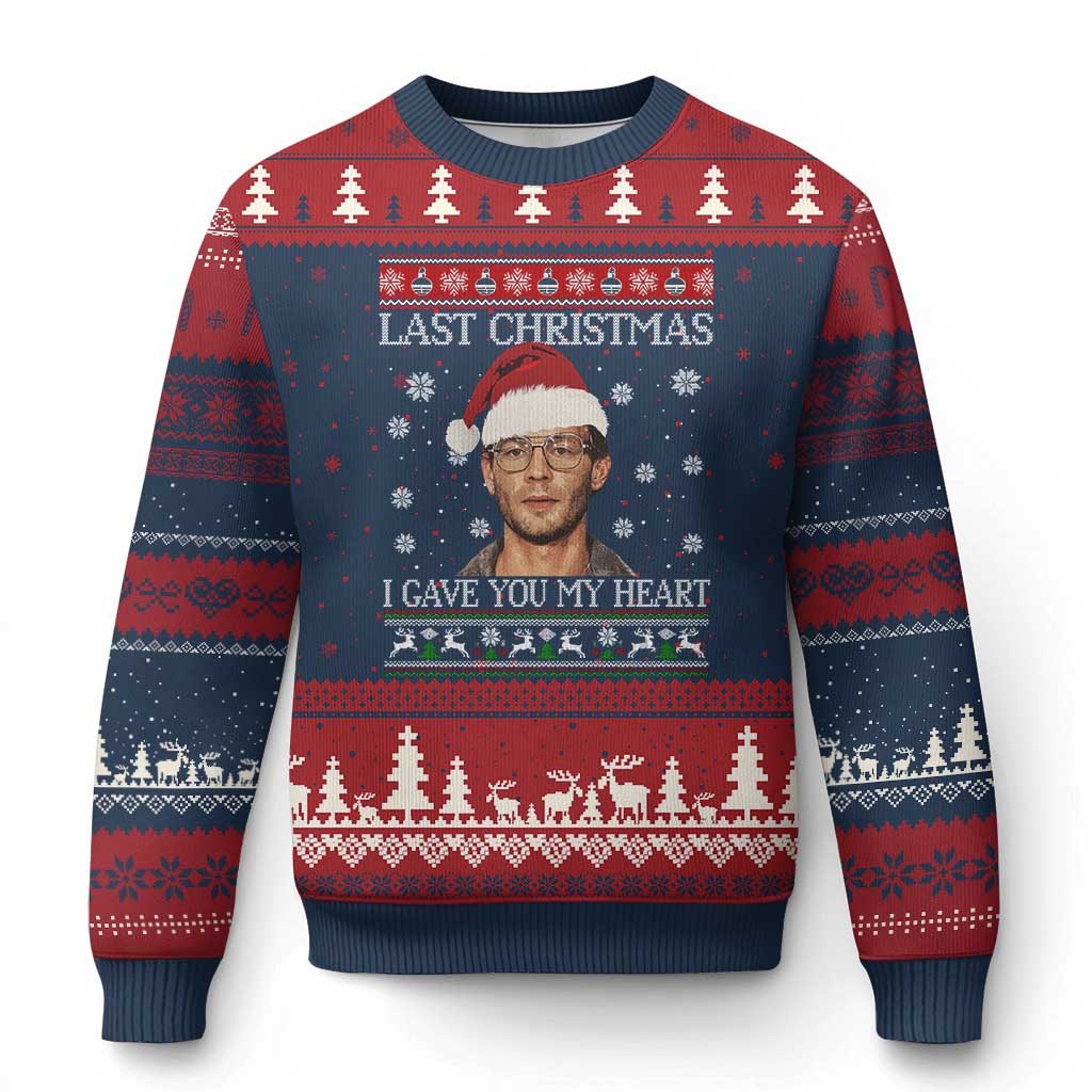 Xmas Jeffrey Dahmer Ugly Christmas Sweater True Crime I Gave You My Heart Xmas TS10 Navy Red Print Your Wear