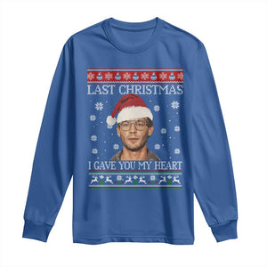 Christmas Jeffrey Dahmer Long Sleeve Shirt True Crime I Gave You My Heart Christmas TS10 Royal Blue Print Your Wear