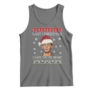 Christmas Jeffrey Dahmer Tank Top True Crime I Gave You My Heart Christmas TS10 Black Heather Print Your Wear