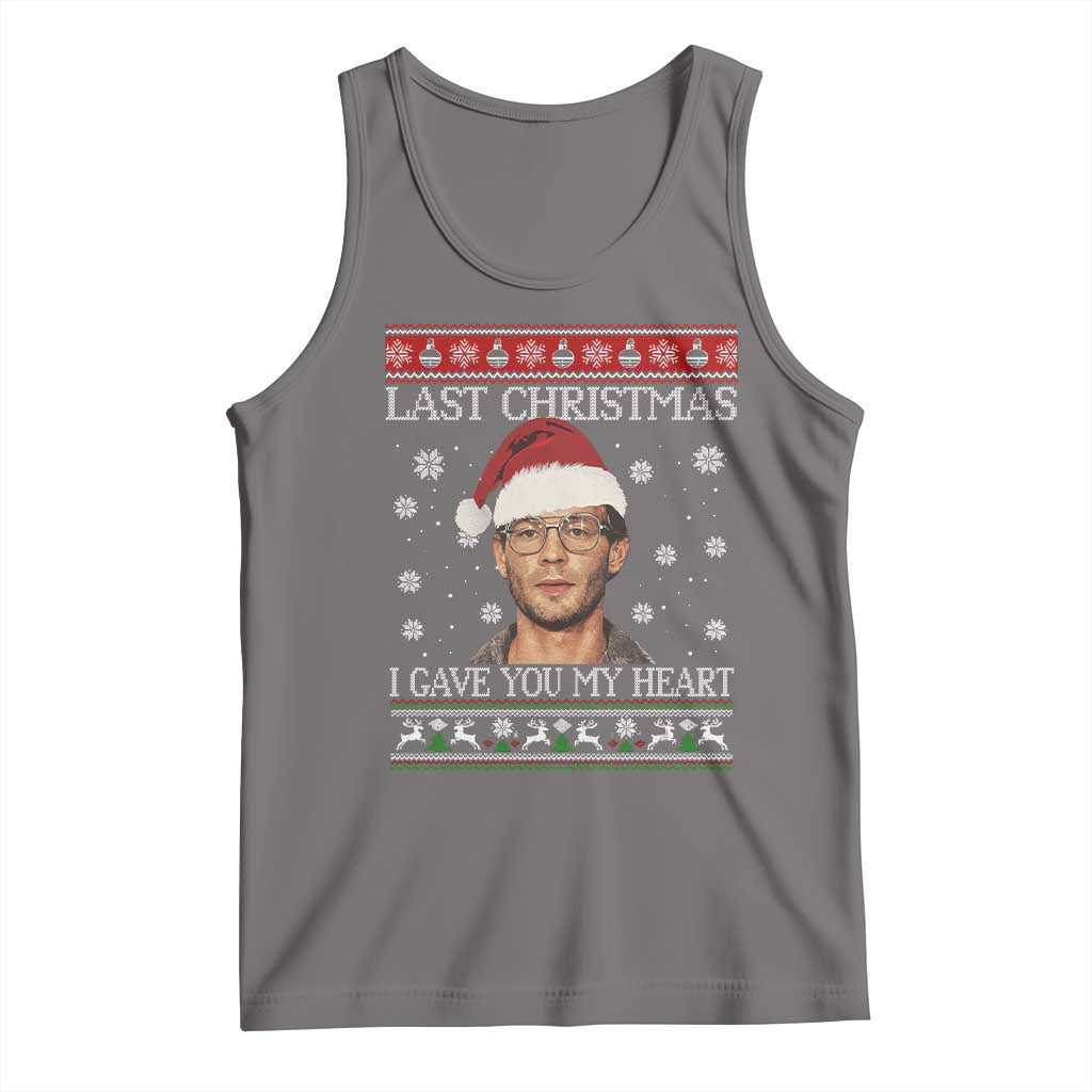 Christmas Jeffrey Dahmer Tank Top True Crime I Gave You My Heart Christmas TS10 Deep Heather Print Your Wear