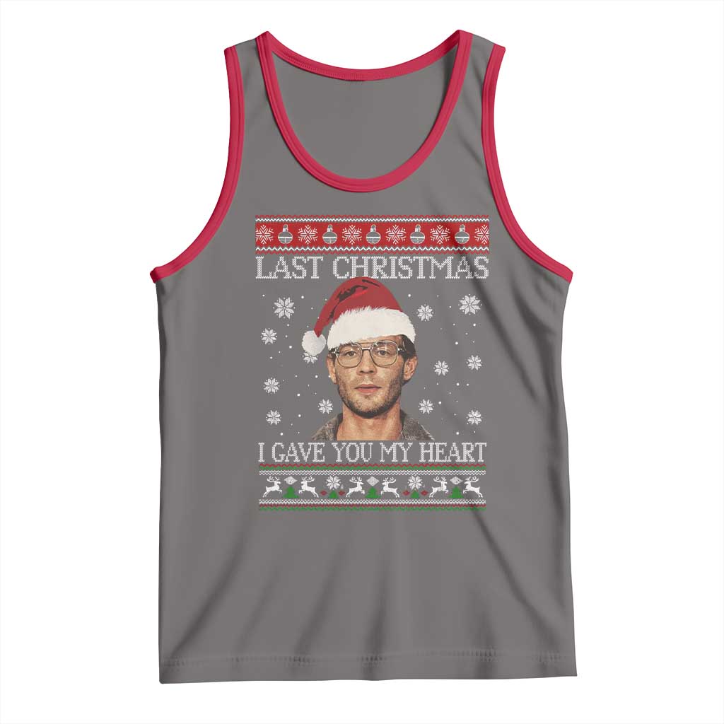 Christmas Jeffrey Dahmer Tank Top True Crime I Gave You My Heart Christmas TS10 Deep Heather Red Print Your Wear