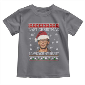 Christmas Jeffrey Dahmer Toddler T Shirt True Crime I Gave You My Heart Christmas TS10 Charcoal Print Your Wear