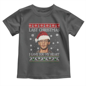 Christmas Jeffrey Dahmer Toddler T Shirt True Crime I Gave You My Heart Christmas TS10 Dark Heather Print Your Wear