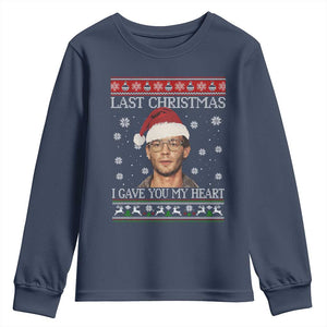 Christmas Jeffrey Dahmer Youth Sweatshirt True Crime I Gave You My Heart Christmas TS10 Navy Print Your Wear
