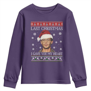 Christmas Jeffrey Dahmer Youth Sweatshirt True Crime I Gave You My Heart Christmas TS10 Purple Print Your Wear