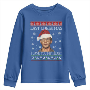 Christmas Jeffrey Dahmer Youth Sweatshirt True Crime I Gave You My Heart Christmas TS10 Royal Blue Print Your Wear
