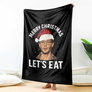 True Crime Ugly Christmas Throw Blanket Funny Jeffrey Dahmer Merry Xmas Lets Eat TS10 Print Your Wear