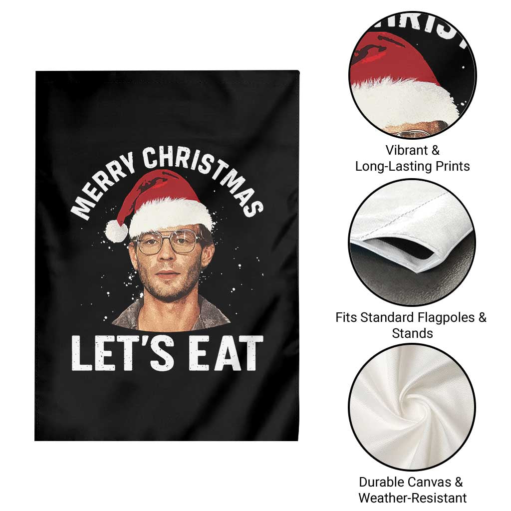 True Crime Ugly Christmas Garden Flag Funny Jeffrey Dahmer Merry Xmas Lets Eat TS10 Print Your Wear