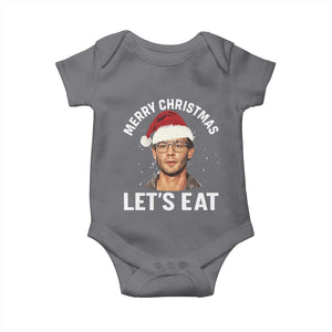 True Crime Ugly Christmas Baby Onesie Funny Jeffrey Dahmer Merry Xmas Lets Eat TS10 Charcoal Print Your Wear