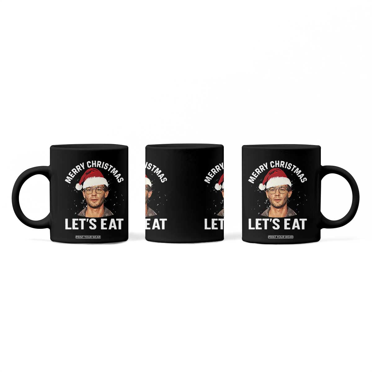 True Crime Ugly Christmas Coffee Mug Funny Jeffrey Dahmer Merry Xmas Lets Eat TS10 Print Your Wear