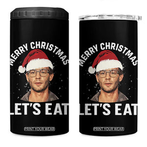 True Crime Ugly Christmas 4 in 1 Can Cooler Tumbler Funny Jeffrey Dahmer Merry Xmas Lets Eat TS10 One Size: 16 oz Black Print Your Wear