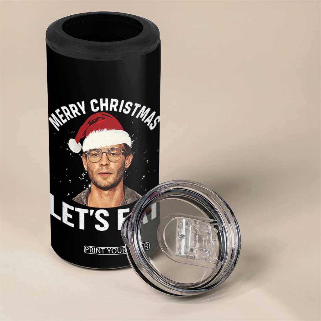 True Crime Ugly Christmas 4 in 1 Can Cooler Tumbler Funny Jeffrey Dahmer Merry Xmas Lets Eat TS10 Print Your Wear