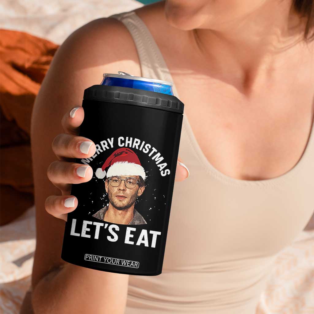 True Crime Ugly Christmas 4 in 1 Can Cooler Tumbler Funny Jeffrey Dahmer Merry Xmas Lets Eat TS10 Print Your Wear