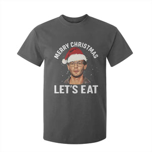 True Crime Ugly Christmas T Shirt For Kid Funny Jeffrey Dahmer Merry Xmas Lets Eat TS10 Dark Heather Print Your Wear