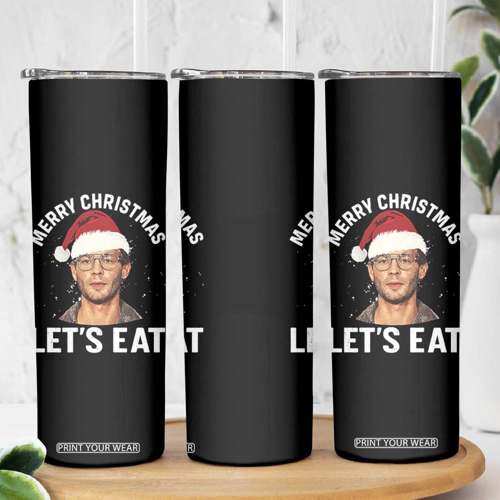True Crime Ugly Christmas Skinny Tumbler Funny Jeffrey Dahmer Merry Xmas Lets Eat TS10 Print Your Wear