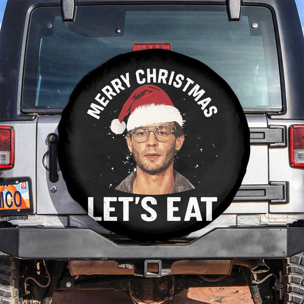 True Crime Ugly Christmas Spare Tire Cover Funny Jeffrey Dahmer Merry Xmas Lets Eat TS10 No hole Black Print Your Wear